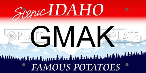 GMAK Idaho License Plate