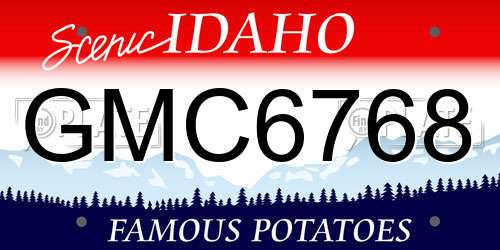 GMC6768 Idaho License Plate