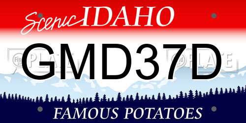 GMD37D Idaho License Plate