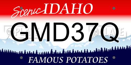 GMD37Q Idaho License Plate