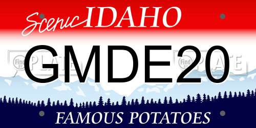 GMDE20 Idaho License Plate