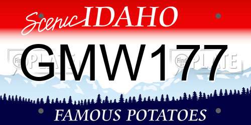 GMW177 Idaho License Plate