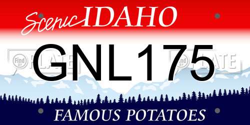 GNL175 Idaho License Plate