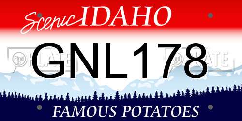 GNL178 Idaho License Plate