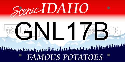 GNL17B Idaho License Plate