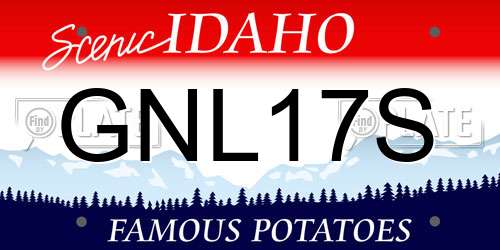 GNL17S Idaho License Plate