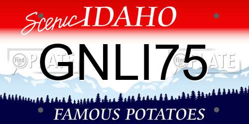 GNLI75 Idaho License Plate