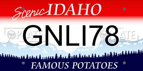 GNLI78 Idaho License Plate