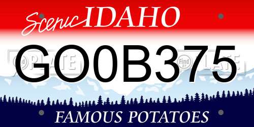 GO0B375 Idaho License Plate