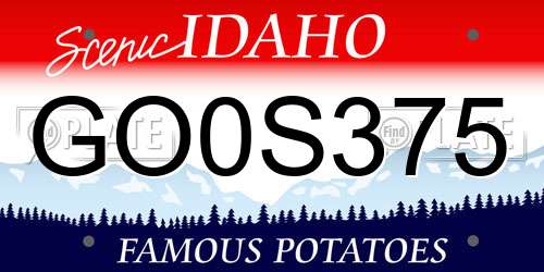 GO0S375 Idaho License Plate