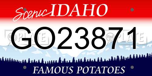 GO23871 Idaho License Plate