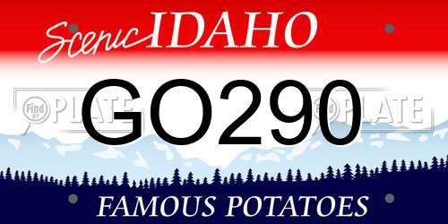 GO290 Idaho License Plate