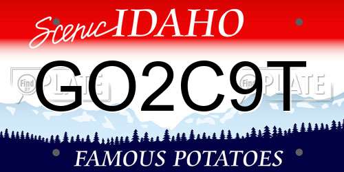 GO2C9T Idaho License Plate