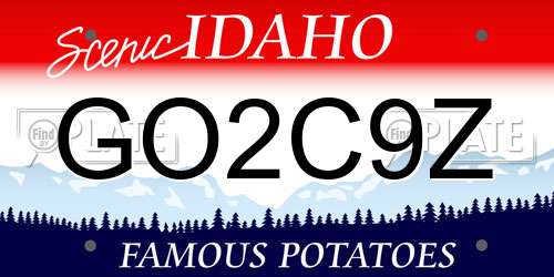 GO2C9Z Idaho License Plate