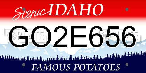 GO2E656 Idaho License Plate