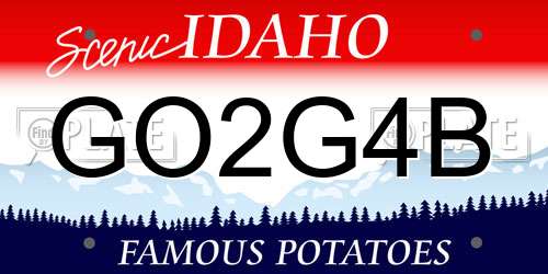 GO2G4B Idaho License Plate