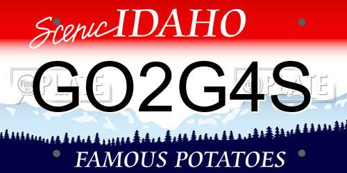 GO2G4S Idaho License Plate