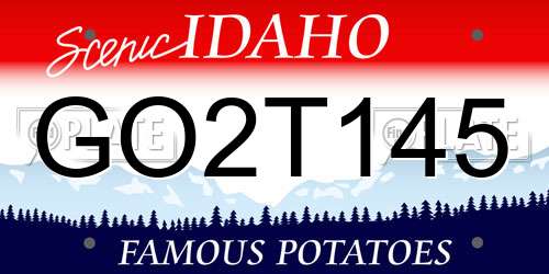 GO2T145 Idaho License Plate