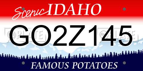 GO2Z145 Idaho License Plate