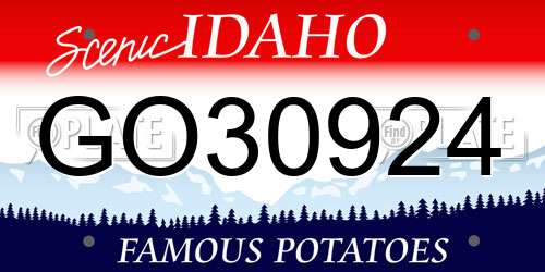 GO30924 Idaho License Plate