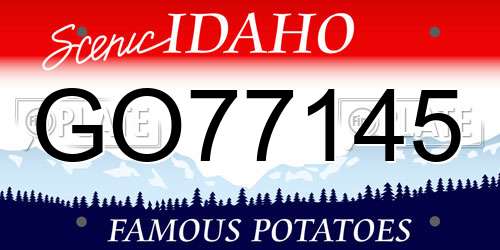 GO77145 Idaho License Plate