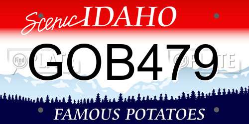 GOB479 Idaho License Plate