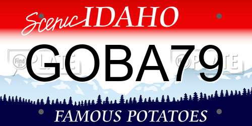 GOBA79 Idaho License Plate