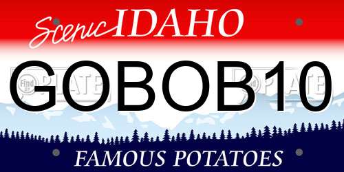 GOBOB10 Idaho License Plate