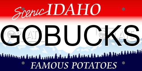 GOBUCKS Idaho License Plate
