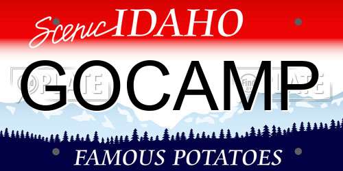 GOCAMP Idaho License Plate