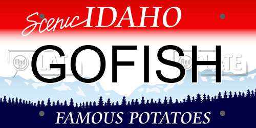 GOFISH Idaho License Plate