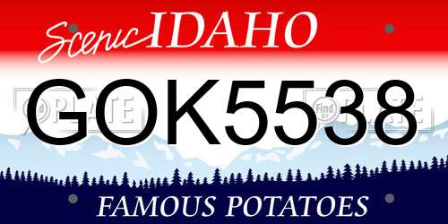 GOK5538 Idaho License Plate