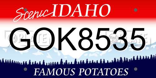 GOK8535 Idaho License Plate