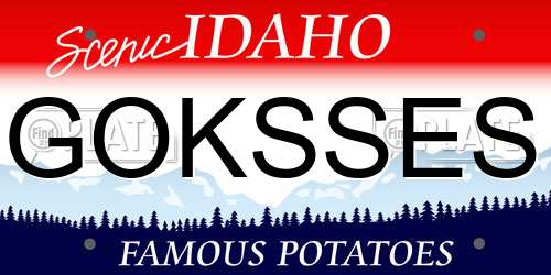 GOKSSES Idaho License Plate
