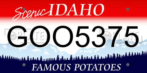 GOO5375 Idaho License Plate