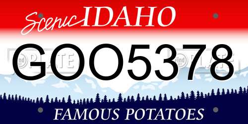 GOO5378 Idaho License Plate
