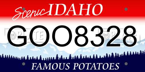 GOO8328 Idaho License Plate