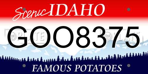 GOO8375 Idaho License Plate