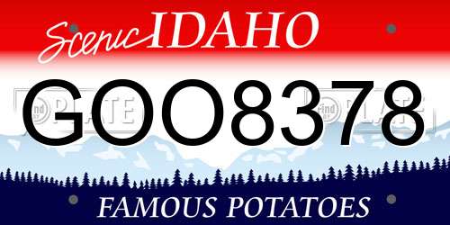 GOO8378 Idaho License Plate