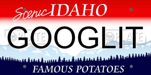 GOOGLIT Idaho License Plate