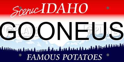 GOONEUS Idaho License Plate
