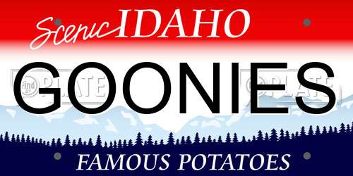 GOONIES Idaho License Plate