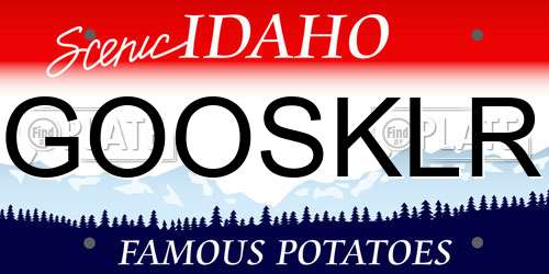 GOOSKLR Idaho License Plate