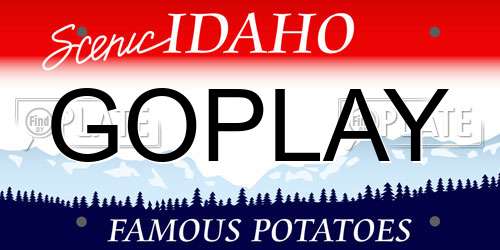 GOPLAY Idaho License Plate