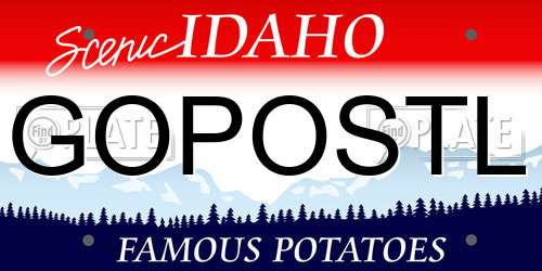 GOPOSTL Idaho License Plate
