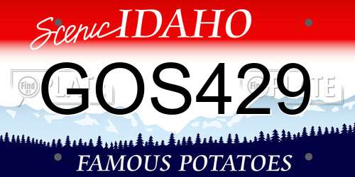 GOS429 Idaho License Plate