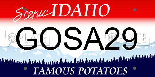 GOSA29 Idaho License Plate