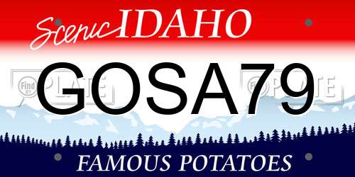GOSA79 Idaho License Plate