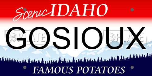 GOSIOUX Idaho License Plate