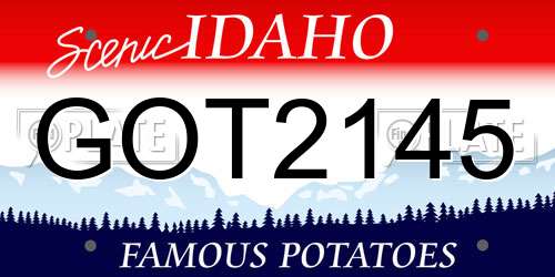 GOT2145 Idaho License Plate